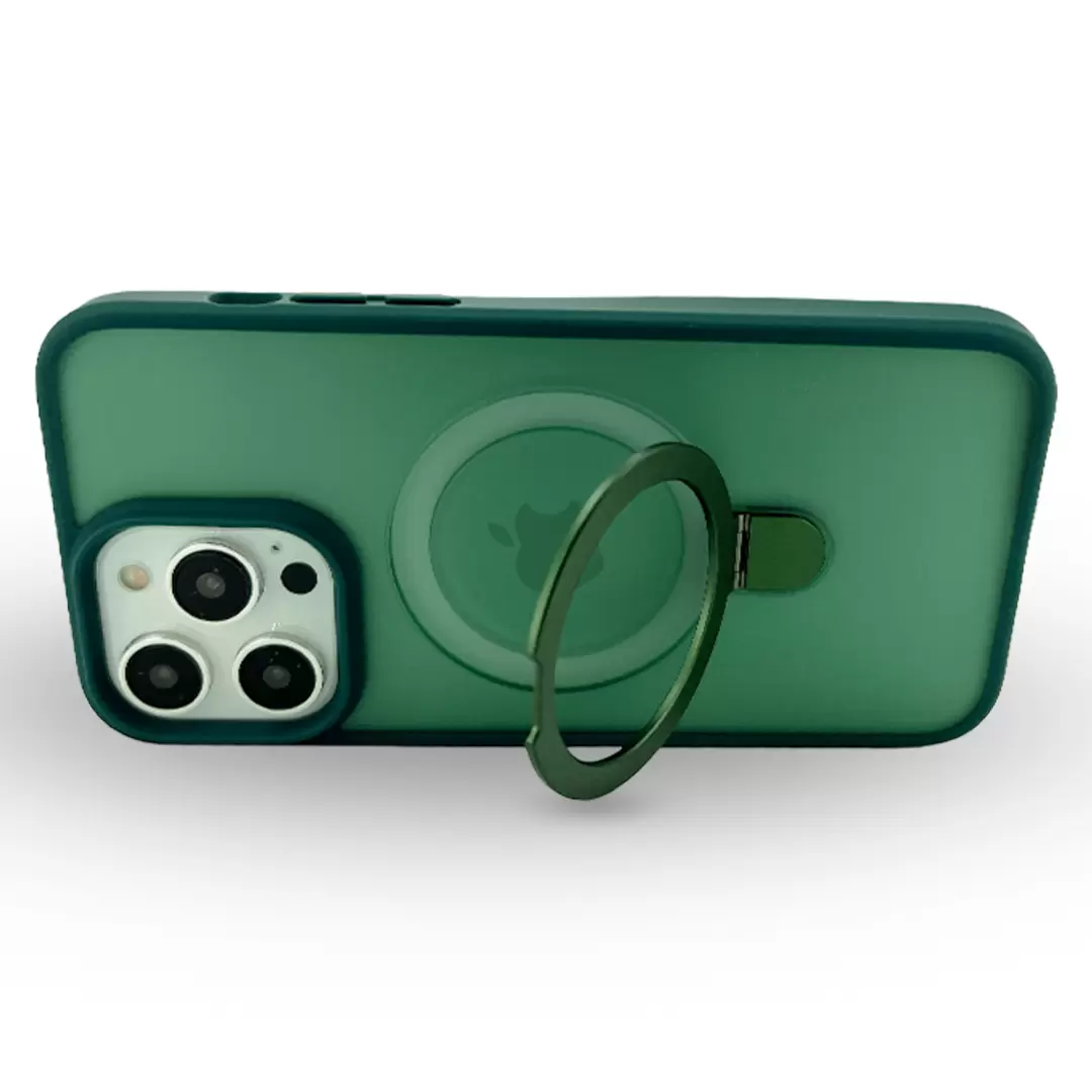 iPhone 15/iPhone 14/iPhone 13 MagSafe Cam Smoke Kickstand Green